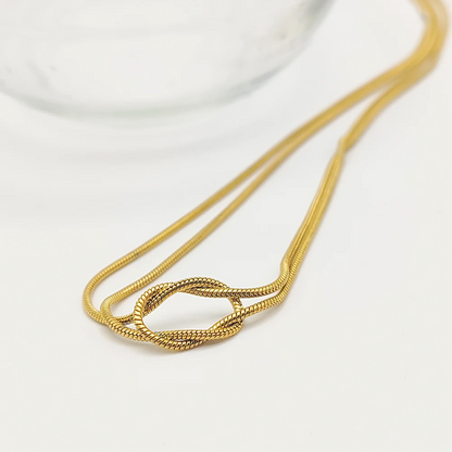 Twist Knot Snake Chain Choker