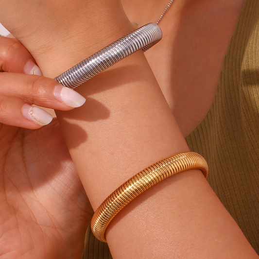 Bold Serpentine Coil Cuff