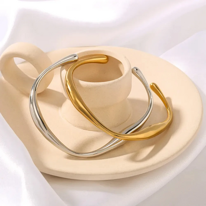 Fluid Wave Cuff Bracelet