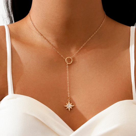 Celestial Drop Star Necklace