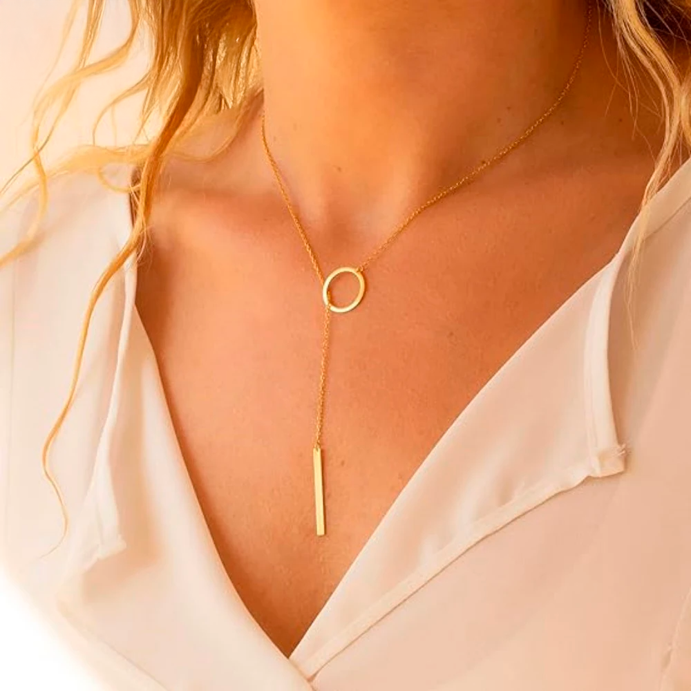 Solstice Drop Lariat Necklace