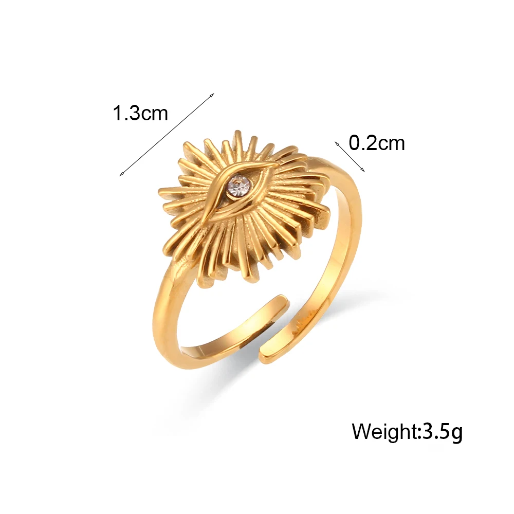 Sunburst Eye Statement Ring