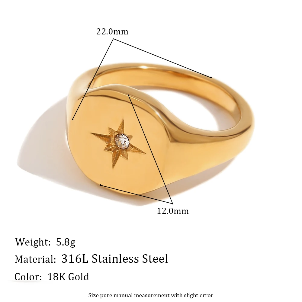 Celestial Star Signet Ring