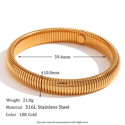Bold Serpentine Coil Cuff