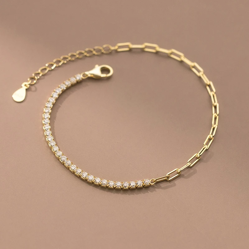 Golden Gleam Tennis Bracelet