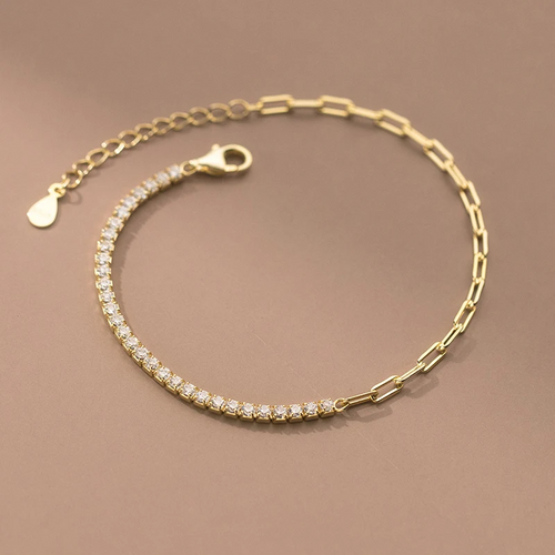 Golden Gleam Tennis Bracelet