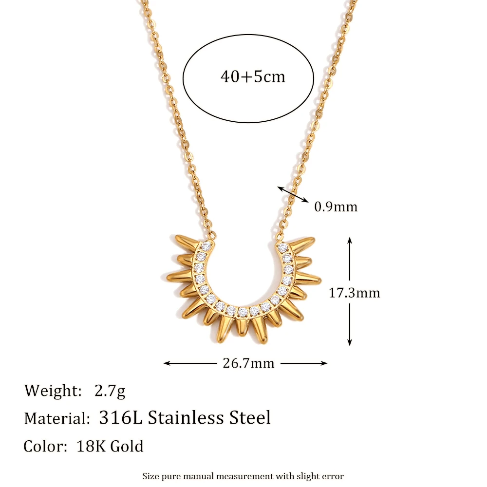 Radiant Sunrise Crescent Necklace