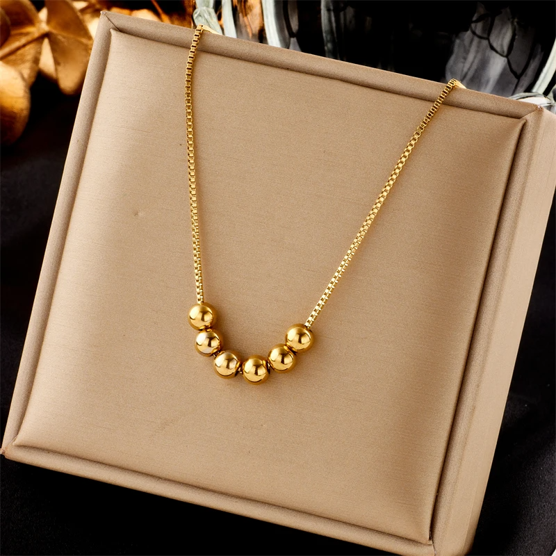 Golden Spheres Harmony Necklace