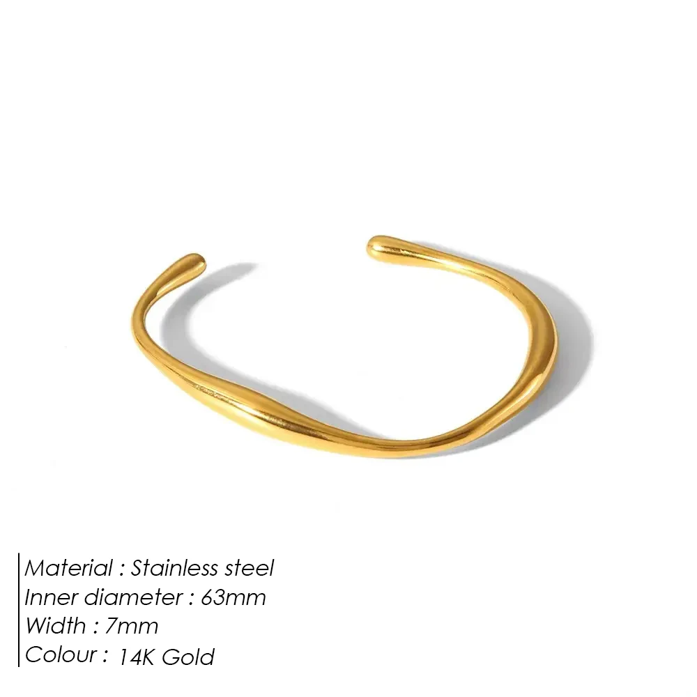 Fluid Wave Cuff Bracelet