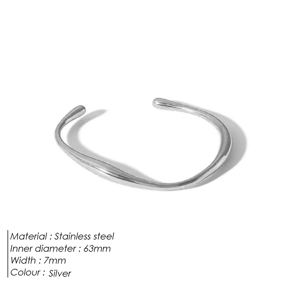 Fluid Wave Cuff Bracelet