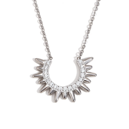 Radiant Sunrise Crescent Necklace
