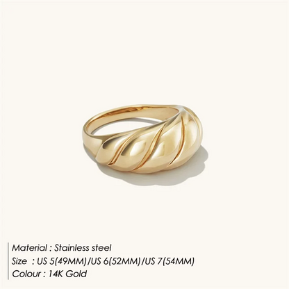 Ribbon Twist Band Ring