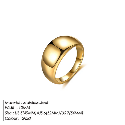 Gilded Mirror Dome Ring