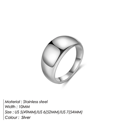 Gilded Mirror Dome Ring